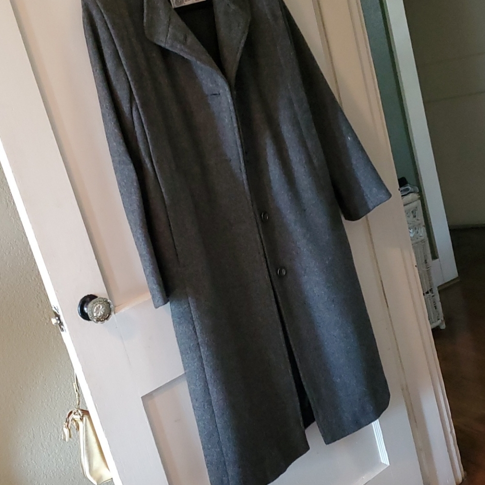 Classic Women's Long Gray Trench Coat